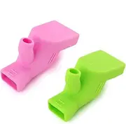 2PCS Kitchen Sink Faucet Extender Rubber Elastic Nozzle Guide for Bathroom Kitchen Tap Nozzle Filter Adapter (Color : Green and Pink)