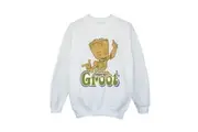Guardians Of The Galaxy Boys Groot Dancing Sweatshirt (White) - UTBI18751