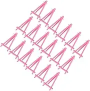 30Pcs Mini Plastic Easel Pink Tabletop Display Holder for Photos Paintings Artwork Lightweight Sturdy Design for School Students and Artists
