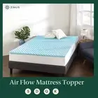 Zinus Swirl Cooling Gel Convoluted Memory Foam Air Flow Mattress Topper Protecto