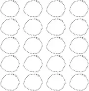 uxcell 50Pcs 5 Inch Ball Bead Chain, Metal Ball Chain with Connectors for Keychain Hanging Ornament Tag Jewelry Necklace Christmas Decoration,Silver