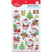 Art Star Xmas Embossed Foil Stickers - Xmas Eve