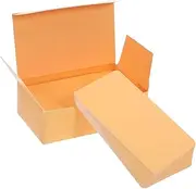 TEMPNAP 100pcs Learning Cards Blank Id Cards Business Cards Note Cards Blank Playing Cards Blank Name Cards Tiny Cards White Cards Blank Game Board White Card Orange