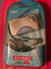 NEW COBY MINI AM/FM RADIO CX-5 & SPEAKER