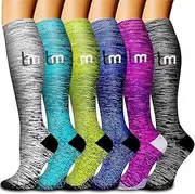 bropite Halloween Compression Socks for Women & Men-6 Pairs 20-30mmhg Support Running Nurse Travel Compression Socks