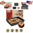 Pre-Seasoned Detroit Style Pizza Pan 10x14 - Heavy Duty & Effortless Release! ,