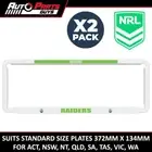 Official NRL Number Plate Frame Surround Pair Canberra Raiders