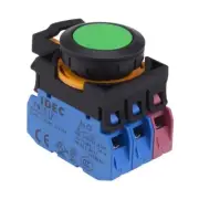 IDEC CW Series Green 22.3mm Maintained Flush Push Button Switch 2NO-1NC IP65