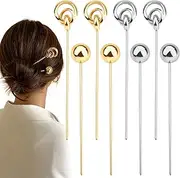 8 Pcs Metal Hair Sticks Vintage Hair Chopsticks Updo Chignon Pins Classical Hair Fork Hair Jewelry Accessories for Long Hair Women (Style 1, One size)