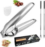 Chestnut Opener Nutcracker Chestnut Clip - Upgraded 304 Stainless Steel Chestnut Cutter Tool Kitchen Multifunctional Chestnut Opener Nut Cracker Sheller Walnut Pliers Kitchen Dried Fruit Opener