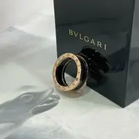 在飛比找PopChill優惠-[二手] Bvlgari 玫瑰金黑陶瓷B Zero 1戒指