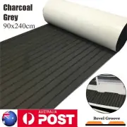 EVA Foam Boat Flooring Marine Decking Sheet Adhesive Pad 90x240cm Gray Bevel Mat