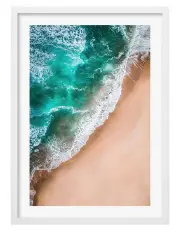 [Profile Australia] Made Aqua Sands 3 Art Print-A1 Frame Border in White