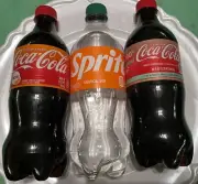 Lot 3- Vanilla Coca-Cola Coke Orange Cream Sprite Tropical Mix 20 Oz Bottles
