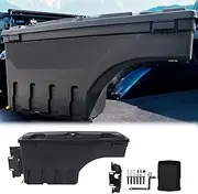for Ford Ranger Next Gen 2022 2023 2024 2025 Accessories Truck Bed Storage Tool Box Swing Case, Rear Truck Toolbox Lockable Waterproof Storage Case Locker, Passenger Side