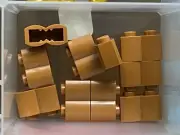 LEGO Parts - Medium Nougat Brick 1 x 2 Log - No 30136 - QTY 10