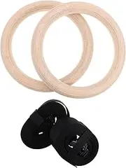 Versatile Wooden Exercise Rings Gymnastics Equipment Home Fitness Pull up Rings Straps Strength Building