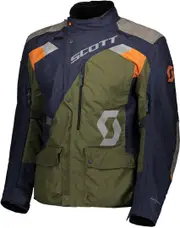 Scott Dualraid Dryo Motorcycle Textile Jacket, green-blue, Size 2XL for Men Green Blue