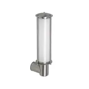 Brushed Stainless Steel Wall Light IP23 E27 in Silver Superlux Lighting - FS124