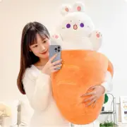Kawaii Carrot Rabbit Plush Toys Soft Animal Plushie Pillow Cushion Lovely
