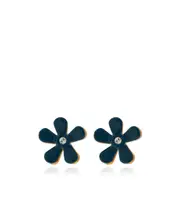 Marni Layered Flower Stud Earrings One size blue
