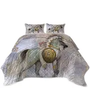 Fantasy Art Starfire the Native Warrior Unicorn Coverlet