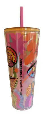 Starbucks X Tim Singleton Pride 2023 Limited Edition Glitter Cold Cup Venti 24oz