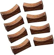 FIXOSHEE 8Pcs Wooden Chopstick Rest Holder Japanese Style Utensil Racks for Spoons Forks Chopsticks Elegant Tableware Organizer for Home Dining Secure Placement Enhanced