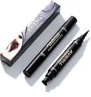 AVIERLL Winged Eyeliner Stamp-2 Pens , Waterproof Long Lasting Quick Flick Wingliner, Lasting Smudgeproof Natural Cat Eye Vamp Liquid Eye Liner Black(Small)