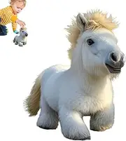 Robotic Horse for Kids - Cute Plush Walking Toy Simulation Smart Horse - Educational Robotic Pet, Soft Electronic Plush Companion
