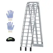 KROAK Portable Car Ramp Aluminum Alloy with Adhesive Gloves Straps Fasteners