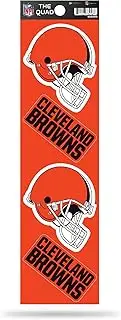 Rico Industries NFL Football Cleveland Browns 3" x 12" Quad Decal - (4) Decals
