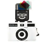 Holga 135BC 35mm Plastic Retro Film Camera 135 BC White with Flash