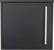 iLoveParcels Modern Waterproof Lockable Letter Box – Safe Outdoor Mail & Letter Box in Black, Galvanised Steel for Wall, Door, or Fence Storage (35.5x10.5x34cm)