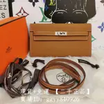 HERMES 愛馬仕 KELLY 凱莉 TOGO 棕色銀扣 粒面紋 肩背包 斜挎包 手拿包