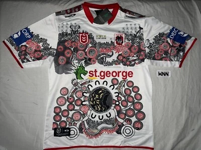 St. George ILLAWARRA Dragons Indigenous 2021 NRL Jersey *Medium* QLD Seller