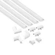 D-LINE - Cable Management Multi piece Trunking Kit. 4x1M 20x10mm (White)