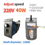220V AC Gear 5-470 RPM Electric 40W Reversible Variable Speed Controller Motor