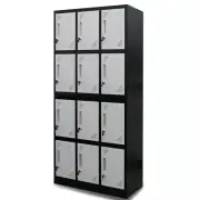 FORTIA 12-Door Metal Storage Locker Cabinet Gym Office Lockers Compartment,