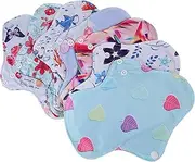 minkissy Reusable Panty Liners for Women 7 Pack Bamboo Cloth Pads Washable Sanitary Pads