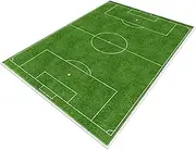 TYKTZXY Football Rug, Football, Fun Home Decor, Play Mat for Teenagers' Room, Boys, Girls, Sports Theme Room, Green, 160 x 230 cm