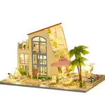 ✤宜家✤【WT16120602】手製DIY小屋 手工拼裝房屋模型建築-碧海藍天