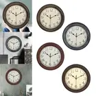 12inch Hanging Clocks Ornament Office Mute Dorm Retro Style Round Wall Clock