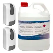 Two Hand Sanitiser Dispenser & Sanitiser Gel 5L