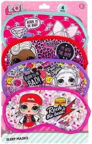 LOL Surprise Girls 4 Piece Sleeping Eye Sleep Mask Kids Party Favors Sleep Overs