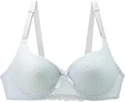 High Support Sports Bras Adjustable Strap Full Coverage Up Bras Comfortable No Underwire Wireless Bras Womens Cotton Sports Bra (White, 85B)