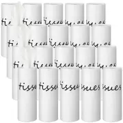 20 Pack Cylinder Car Tissues Boxes Round Disposable Car Paper Holder with Fac...