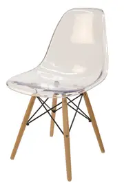 Replica DSW Eiffel Chair - Clear - Natural Legs