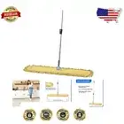 Reusable 36-Inch Commercial Dust Mop with Extendable Handle for Easy Cleaning