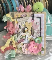 ** Handmade Scrapbook Mini Album. Mintay Papers.